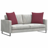 Vidaxl sofa kussens 2 pcs wijnrood 60 x 60 cm stof