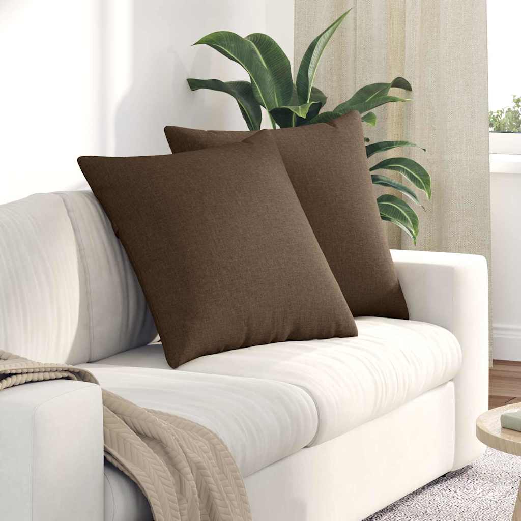 Vidaxl sofa kussens 2 pcs bruin 60 x 60 cm stof