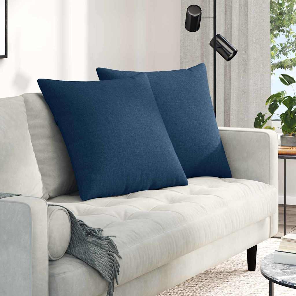 Vidaxl sofa kussens 2 pcs blauw 60 x 60 cm stof