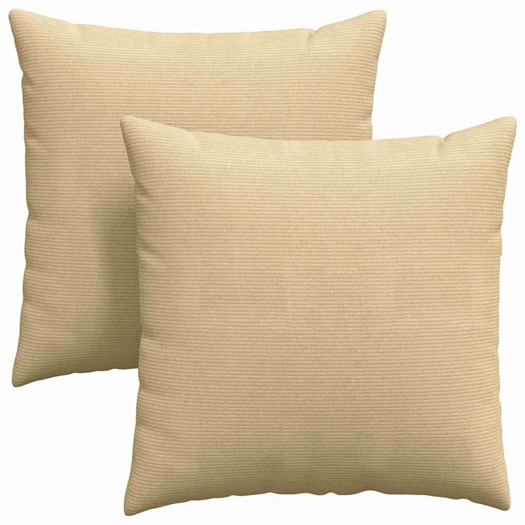 Vidaxl sofa kussens 2 stuks grijs groen 60 x 60 cm cordstof