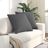 Vidaxl sofa kussens 2 pcs donkergrijs 80 x 80 cm stof