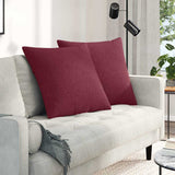 Vidaxl sofa kussens 2 pcs wijnrood 80 x 80 cm stof