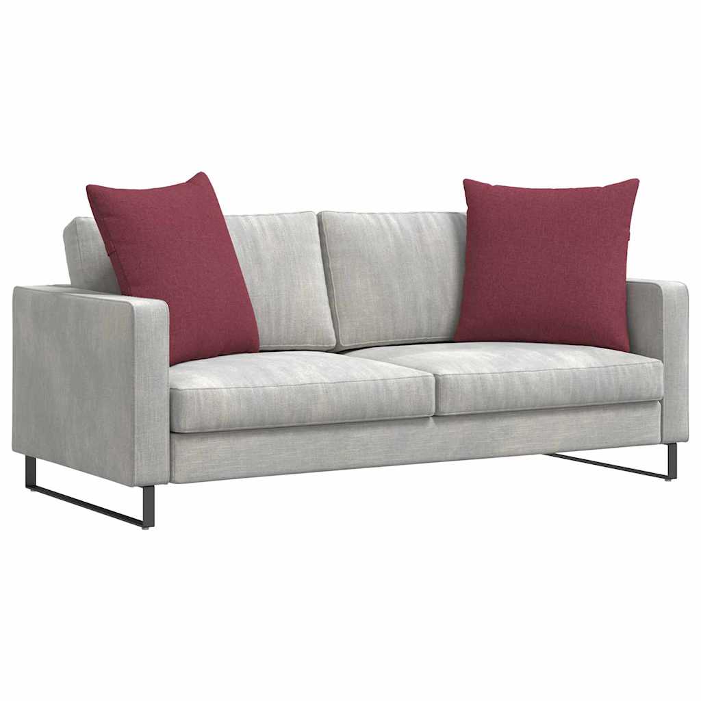 Vidaxl sofa kussens 2 pcs wijnrood 80 x 80 cm stof