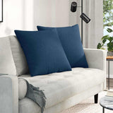 Vidaxl sofa kussens 2 pcs blauw 80 x 80 cm stof