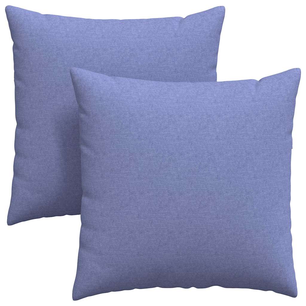 Vidaxl sofa kussens 2 pcs jeans blauw 80 x 80 cm stof