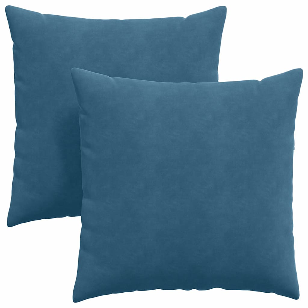 Vidaxl sofa kussens 2 stuks blauw 80 x 80 cm cordstof