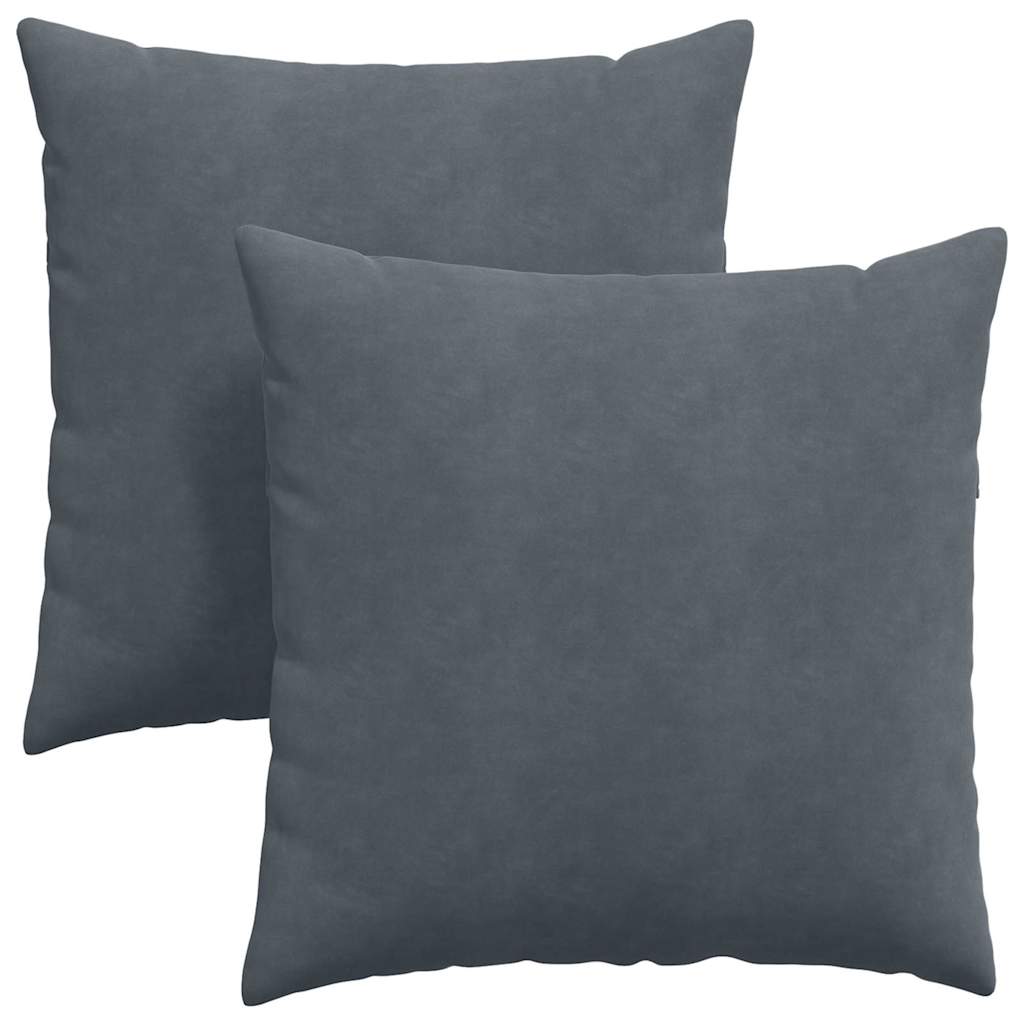 Vidaxl sofa kussens 2 stuks donkergrijs 80 x 80 cm cordstof
