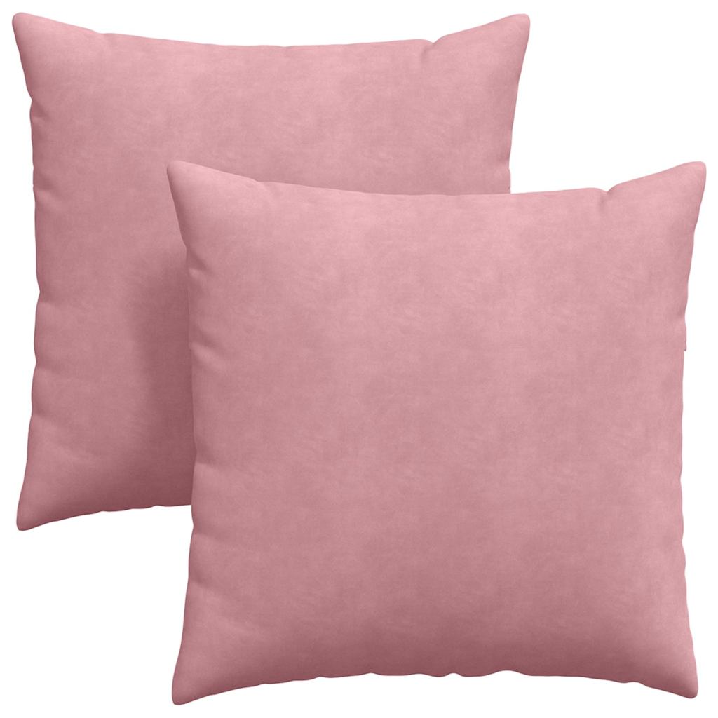 Vidaxl sofa kussens 2 stuks roze 80 x 80 cm cordstof