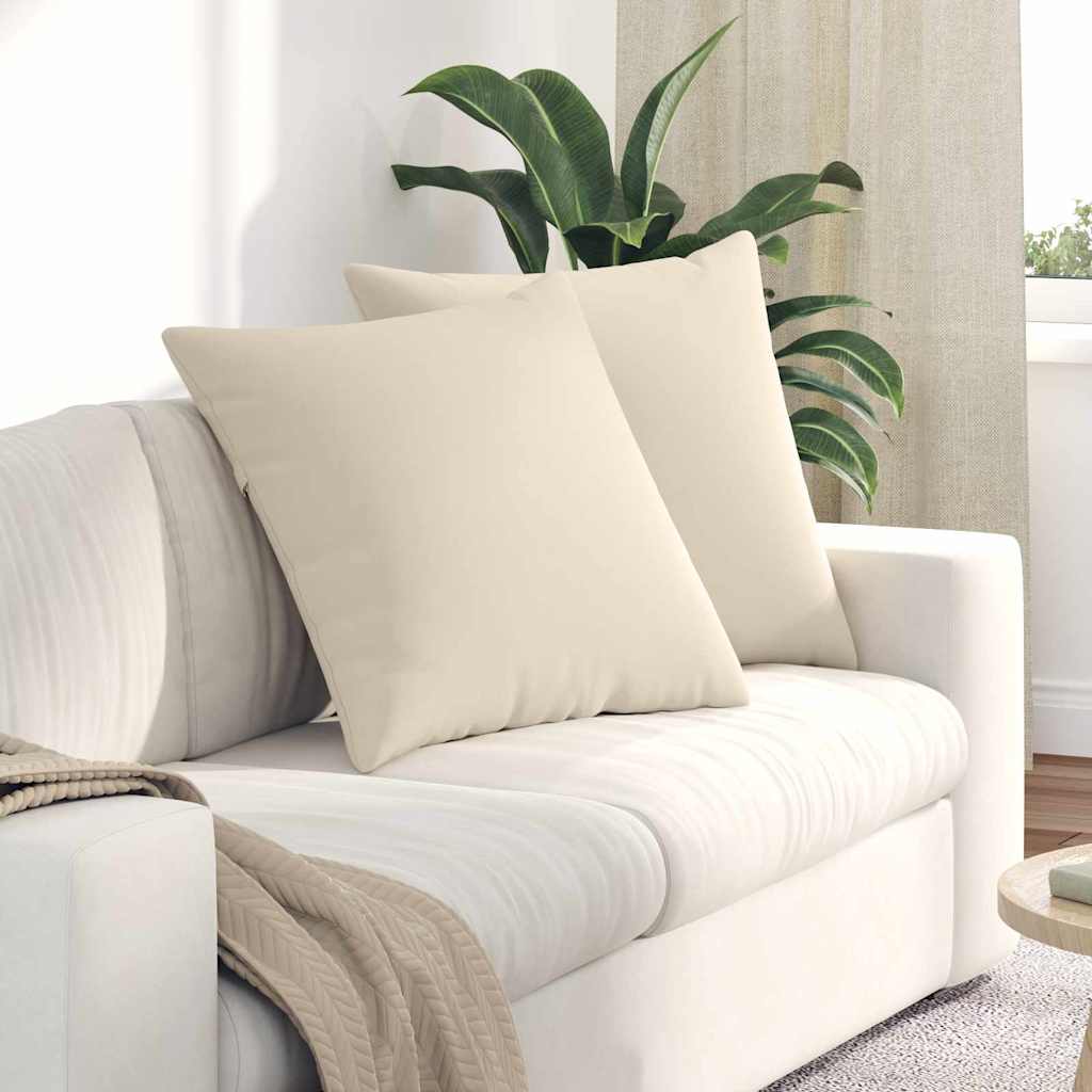 Vidaxl sofa kussens 2 stuks beige 80 x 80 cm stof