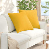 Vidaxl sofa kussens 2 stuks lichtgeel 80 x 80 cm cordstof