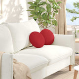 Vidaxl zitkussens 2 pcs rood ø30 x 13 cm stof