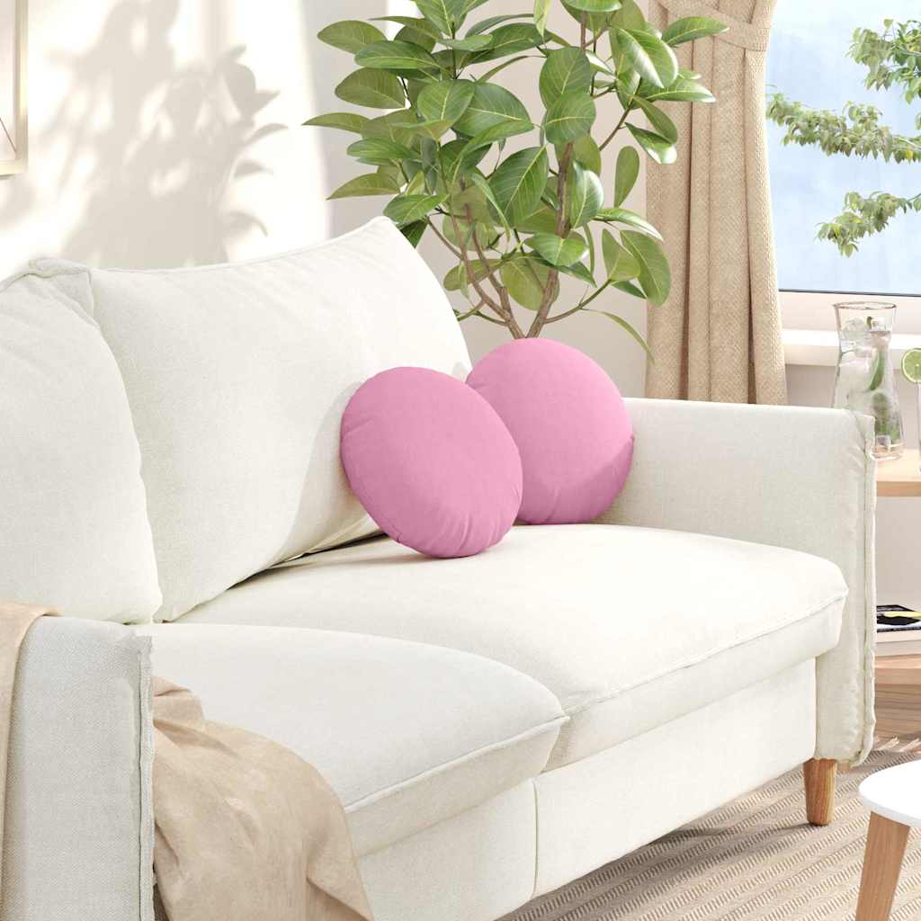 Vidaxl zitkussens 2 pcs roze ø30 x 13 cm stof