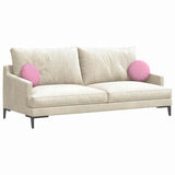 Vidaxl zitkussens 2 pcs roze ø30 x 13 cm stof