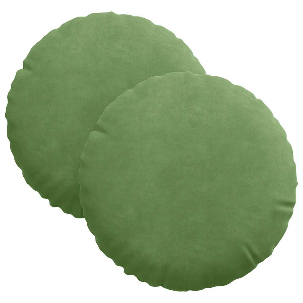 Vidaxl zitkussens 2 stuks lichtgroen ø 40 x 13 cm fluweel
