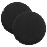 Vidaxl zitkussens 2 stuks zwart ø 40 x 13 cm fluweel