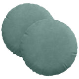 Vidaxl zitkussens 2 stuks zeegroen ø 40 x 13 cm fluweel