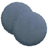 Vidaxl zitkussens 2 pcs blauw ø 30 cm katoen stof