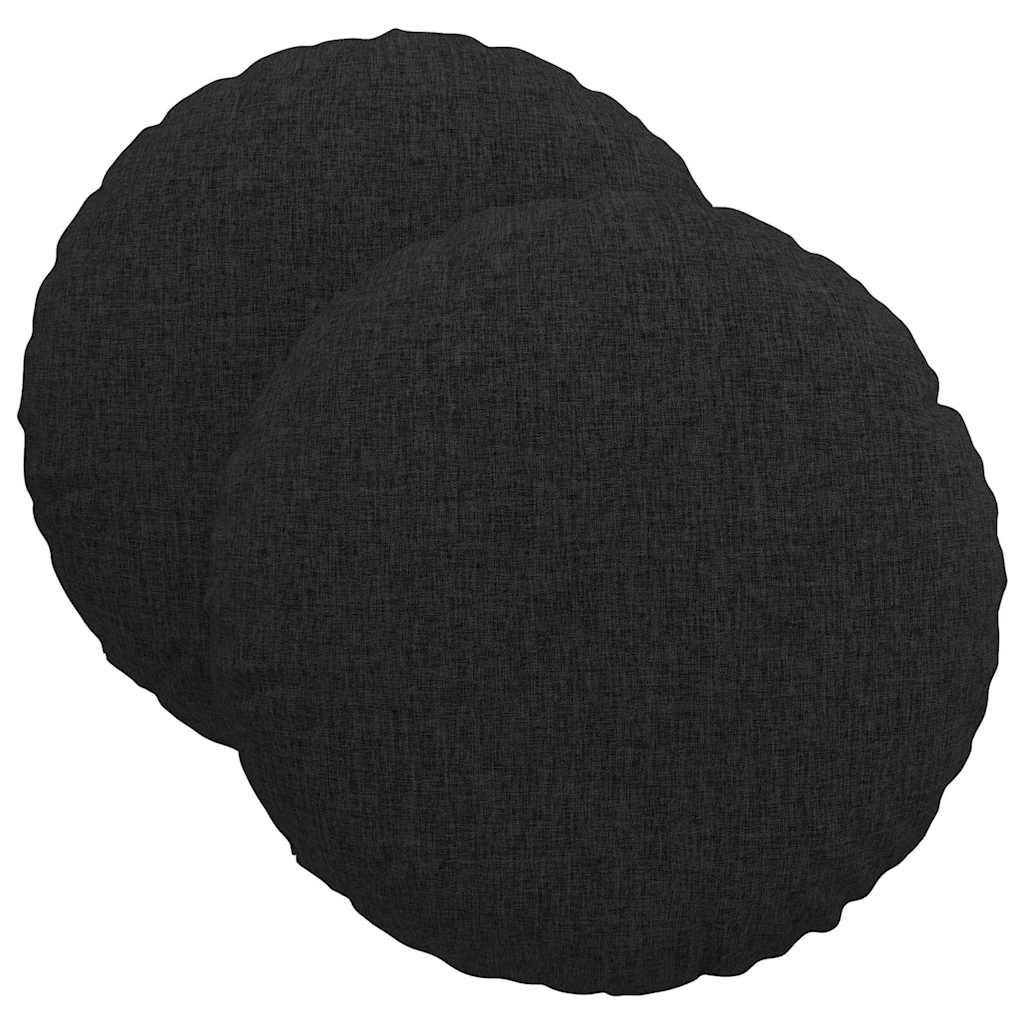 Vidaxl zitkussens 2 pcs zwart ø40 x 13 cm stof