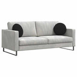 Vidaxl zitkussens 2 pcs zwart ø40 x 13 cm stof