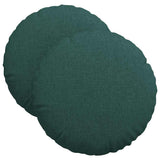 Vidaxl zitkussens 2 pcs donkergroen ø40 x 13 cm stof