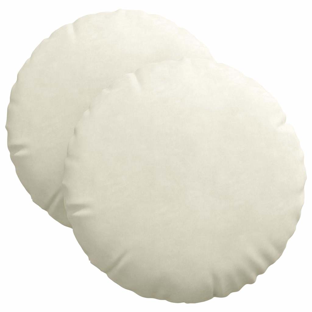 Vidaxl zitkussens 2 stuks crème ø 40 x 13 cm fluweel