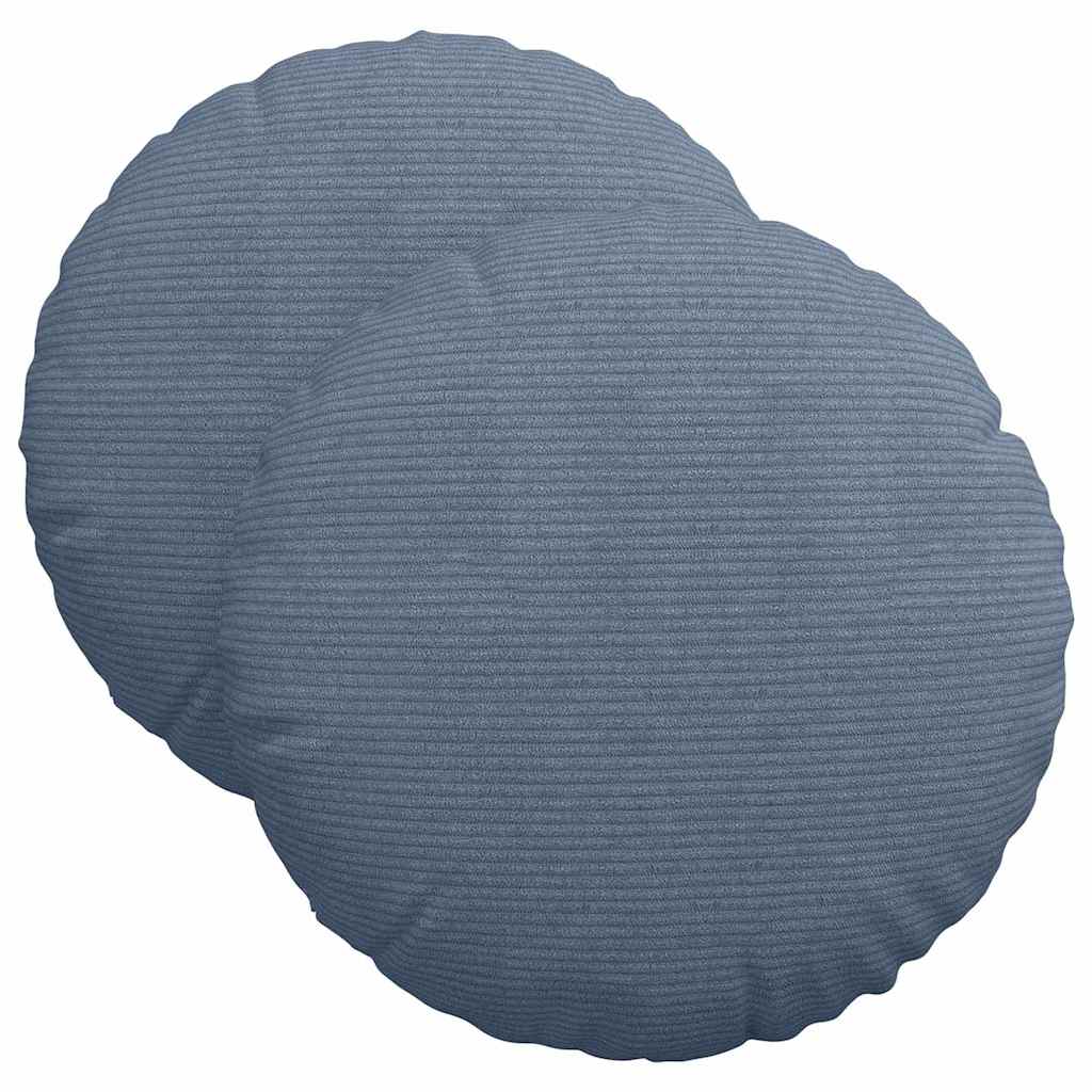 Vidaxl zitkussens 2 pcs blauw ø 40 cm katoen stof