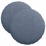 Vidaxl zitkussens 2 pcs blauw ø 40 cm katoen stof