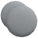 Vidaxl zitkussens 2 pcs lichtgrijs ø50 x 19 cm stof