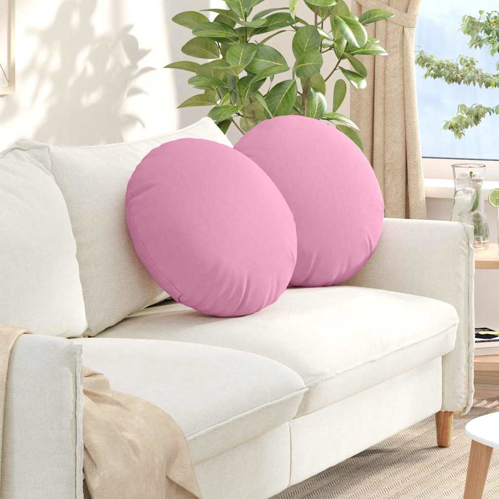 Vidaxl zitkussens 2 pcs roze ø50 x 19 cm stof