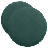 Vidaxl zitkussens 2 stuks donkergroen ø 40 x 13 cm fluweel