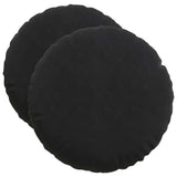 Vidaxl zitkussens 2 stuks zwart ø 40 x 13 cm fluweel