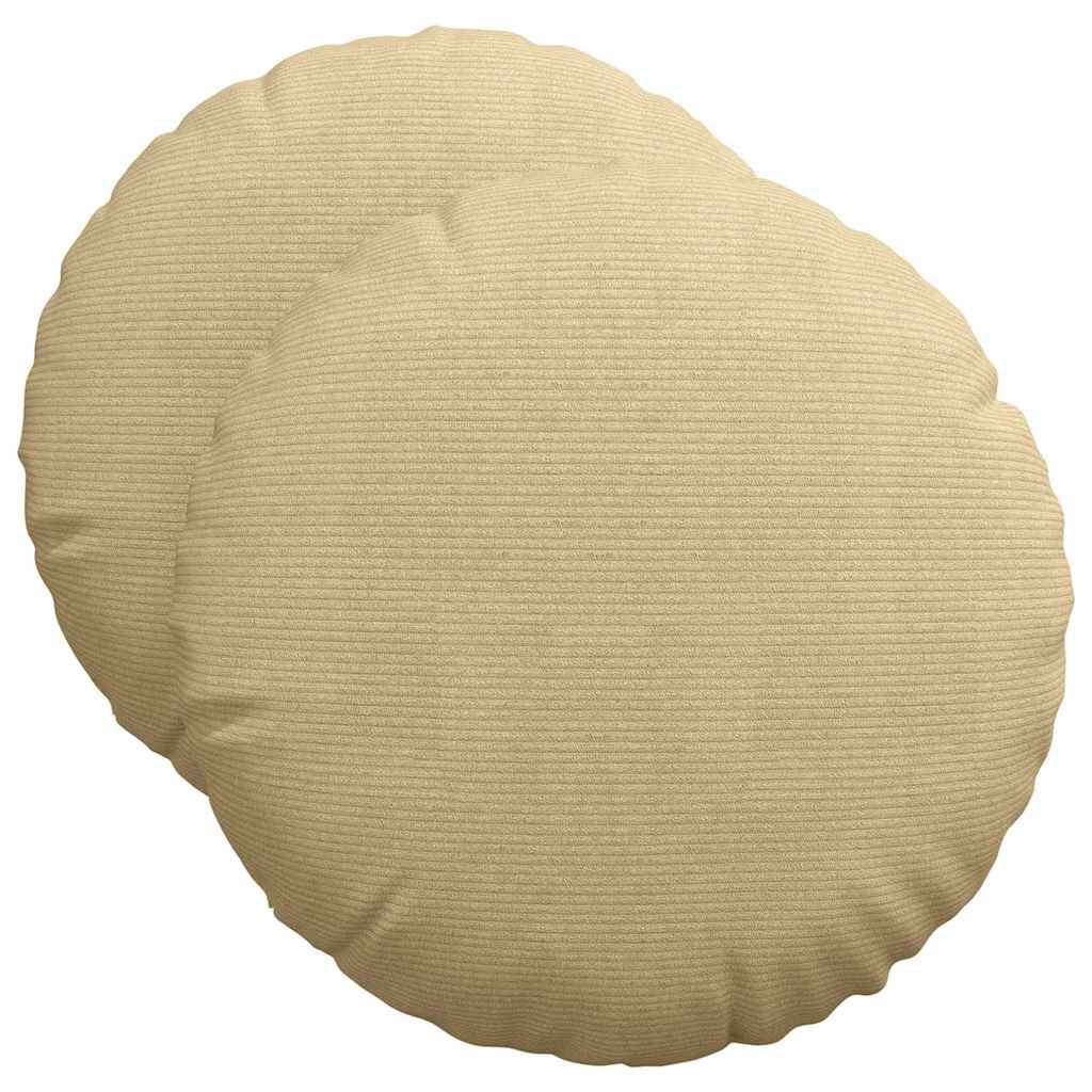 Vidaxl zitkussens 2 pcs grijs groen ø 50 cm katoen stof