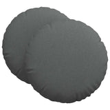 Vidaxl zitkussens 2 pcs donkergrijs ø60 x 21 cm stof