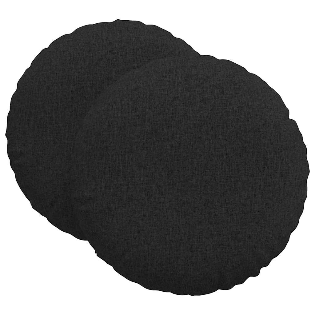 Vidaxl zitkussens 2 pcs zwart ø60 x 21 cm stof