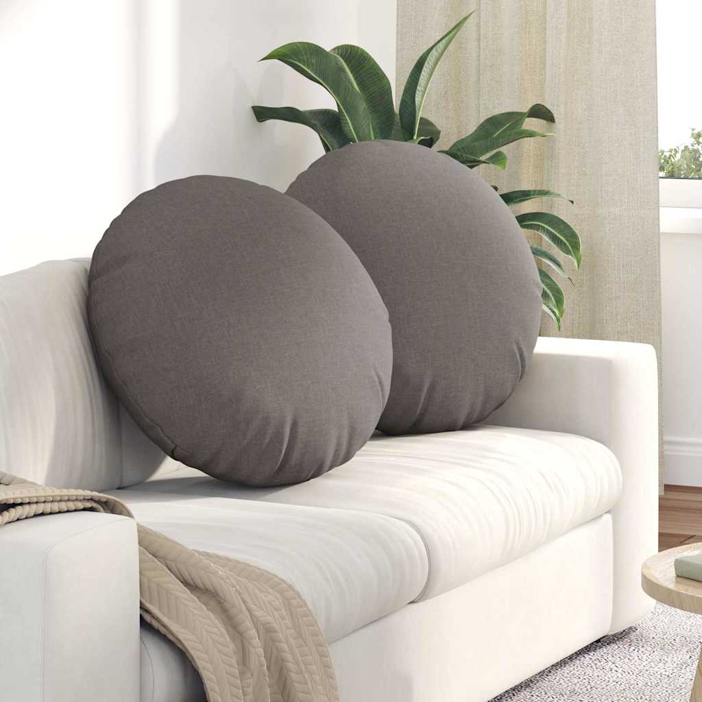 Vidaxl zitkussens 2 pcs taupe ø60 x 21 cm stof