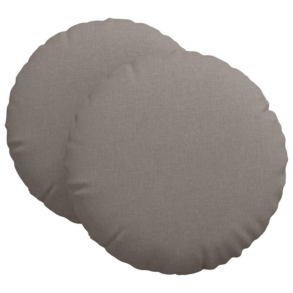 Vidaxl zitkussens 2 pcs taupe ø60 x 21 cm stof