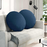 Vidaxl zitkussens 2 pcs blauw ø60 x 21 cm stof