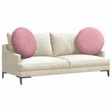 Vidaxl zitkussens 2 stuks roze ø 40 x 13 cm fluweel