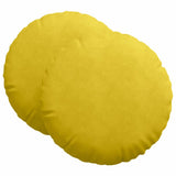 Vidaxl zitkussens 2 stuks geel ø 40 x 13 cm fluweel