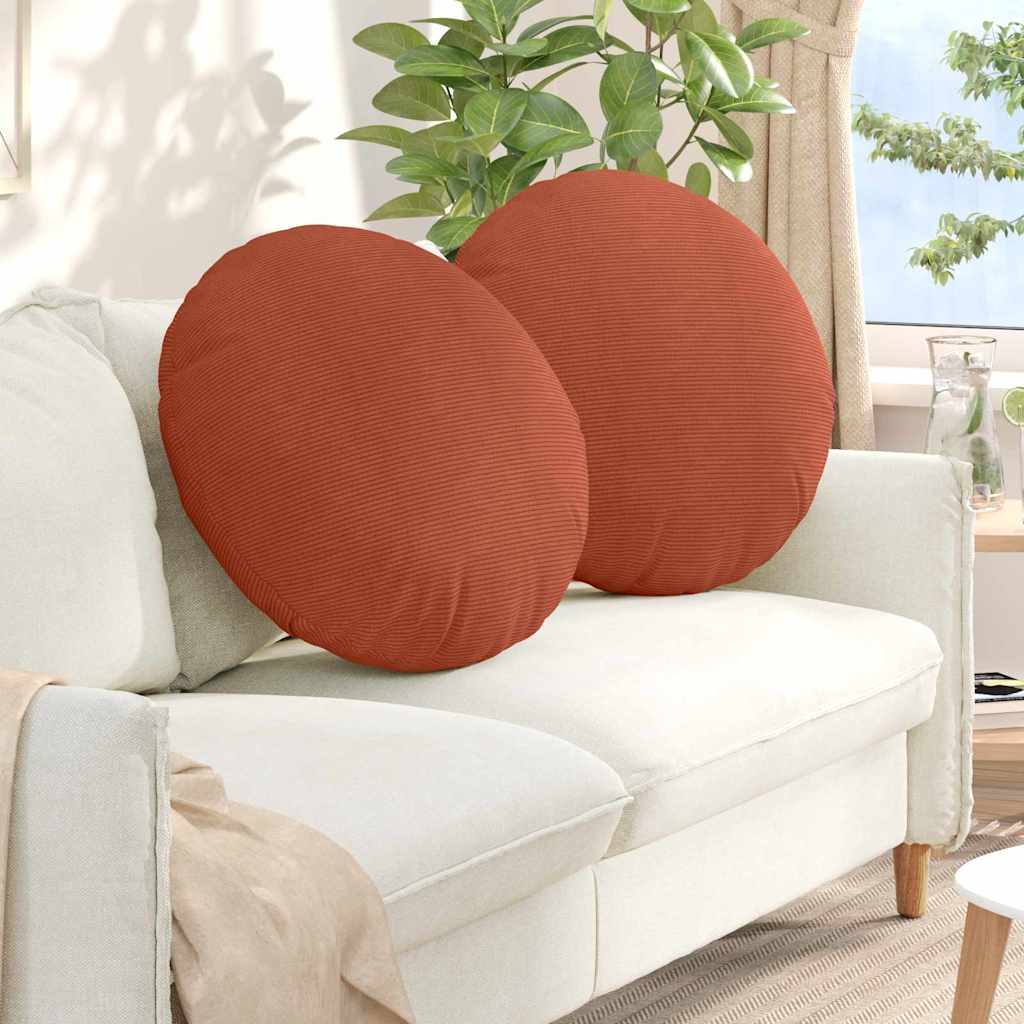 Vidaxl zitkussens 2 pcs rood-oranje ø 60 cm katoen stof