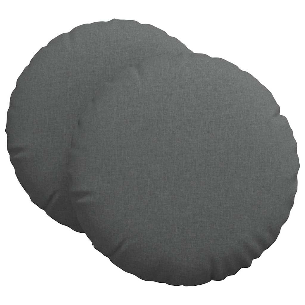 Vidaxl zitkussens 2 pcs donkergrijs ø80 x 29 cm stof