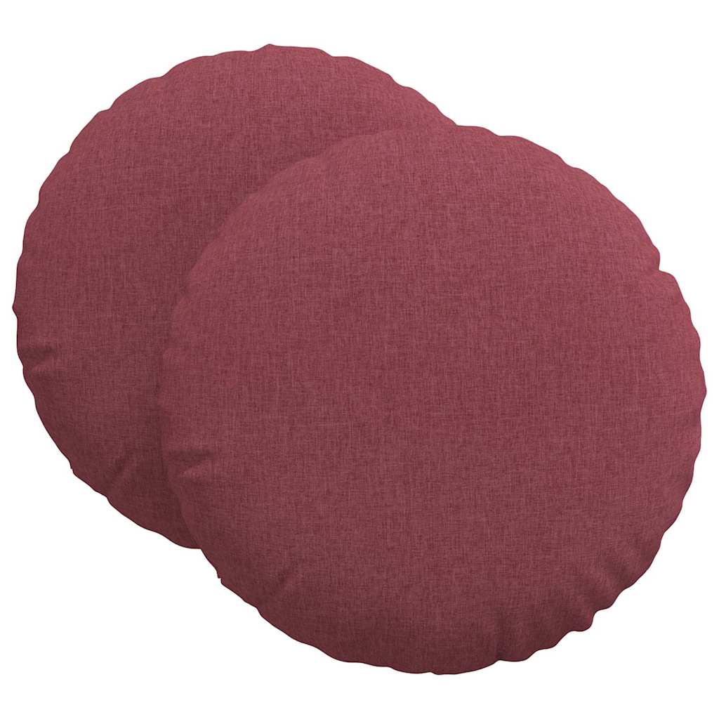 Vidaxl zitkussens 2 pcs wijnrood ø80 x 29 cm stof