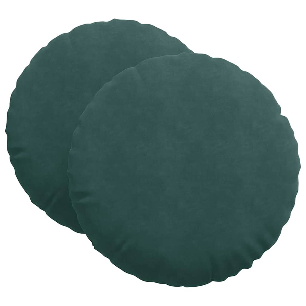 Vidaxl zitkussens 2 pcs donkergroen ø 80 x 29 cm fluweel