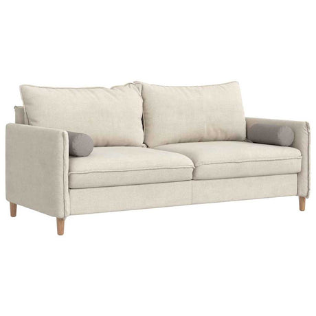 Vidaxl bolster kussens 2 st stof taupe ø 15 x 40 cm