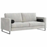 Vidaxl bolster kussens 2 stuks zwart ø 15 x 40 cm cordstof