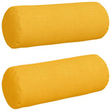 Vidaxl bolster kussens 2 stuks lichtgeel ø 25 x 70 cm cordstof