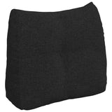 Vidaxl rugkussen zwart 60 x 24 x 50 cm stof