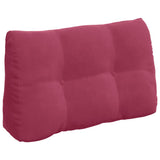 Vidaxl rugkussen wijnrood 80 x 24 x 50 cm fluweel
