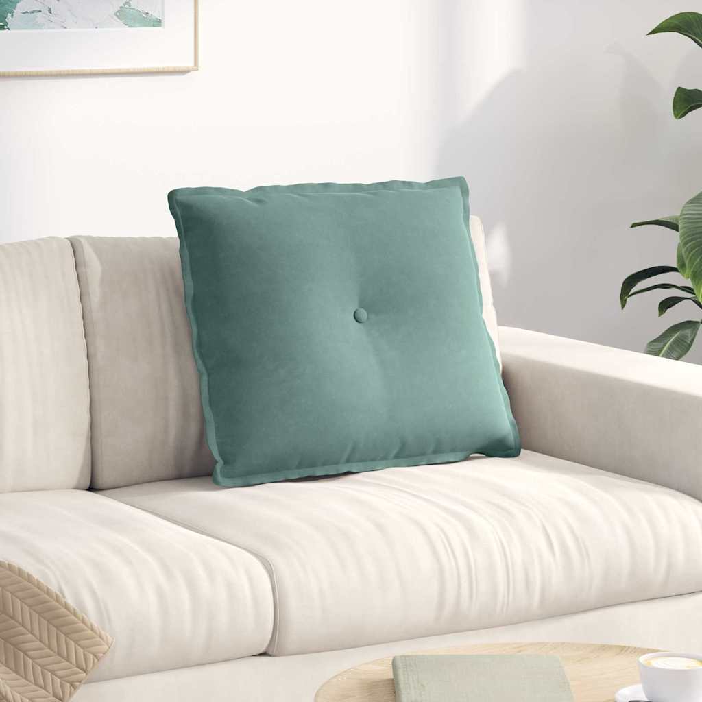 Vidaxl rugkussen zeegroen 60 x 50 cm cordstof