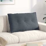 Vidaxl rugkussen donkergrijs 80 x 50 cm cordstof
